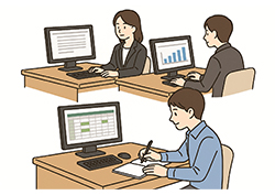 在宅ワークのイラスト