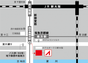 新大阪事業所の地図